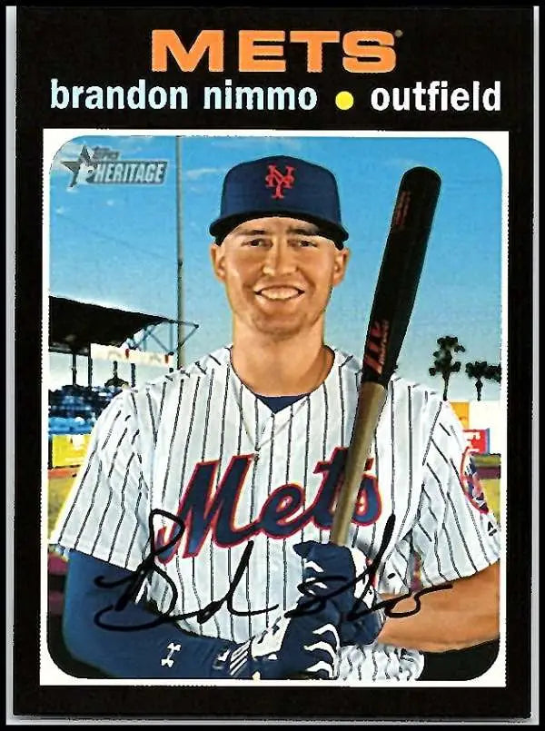2020 Topps Heritage #193 Brandon Nimmo NM-MT Mets ID:26065
