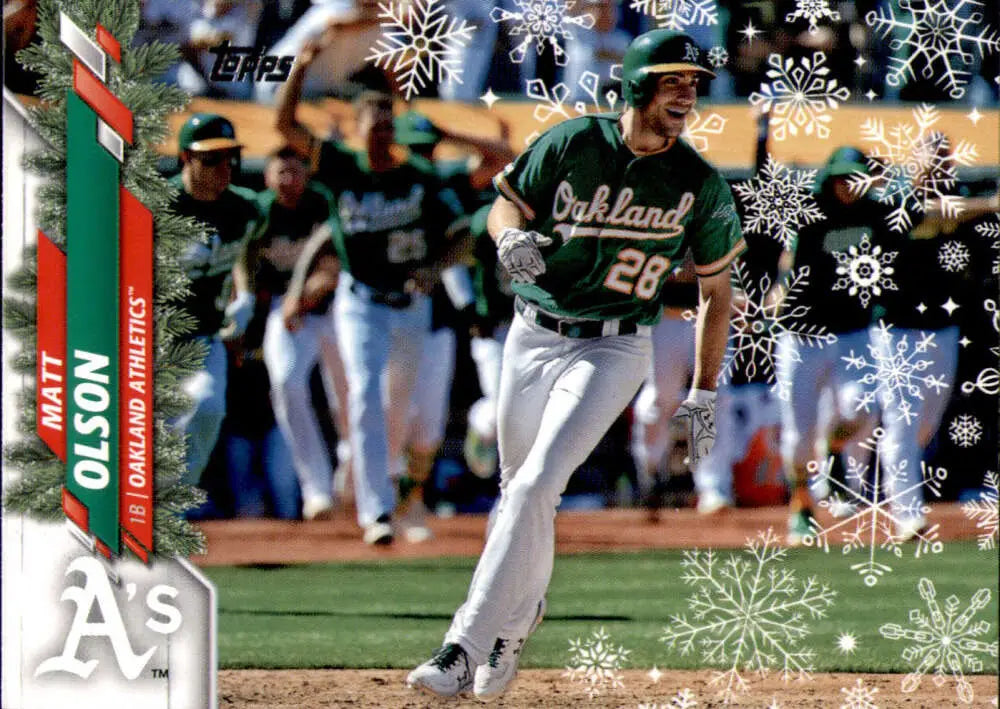 2020 Topps Holiday #HW46 Matt Olson NM-MT Athletics ID:47863