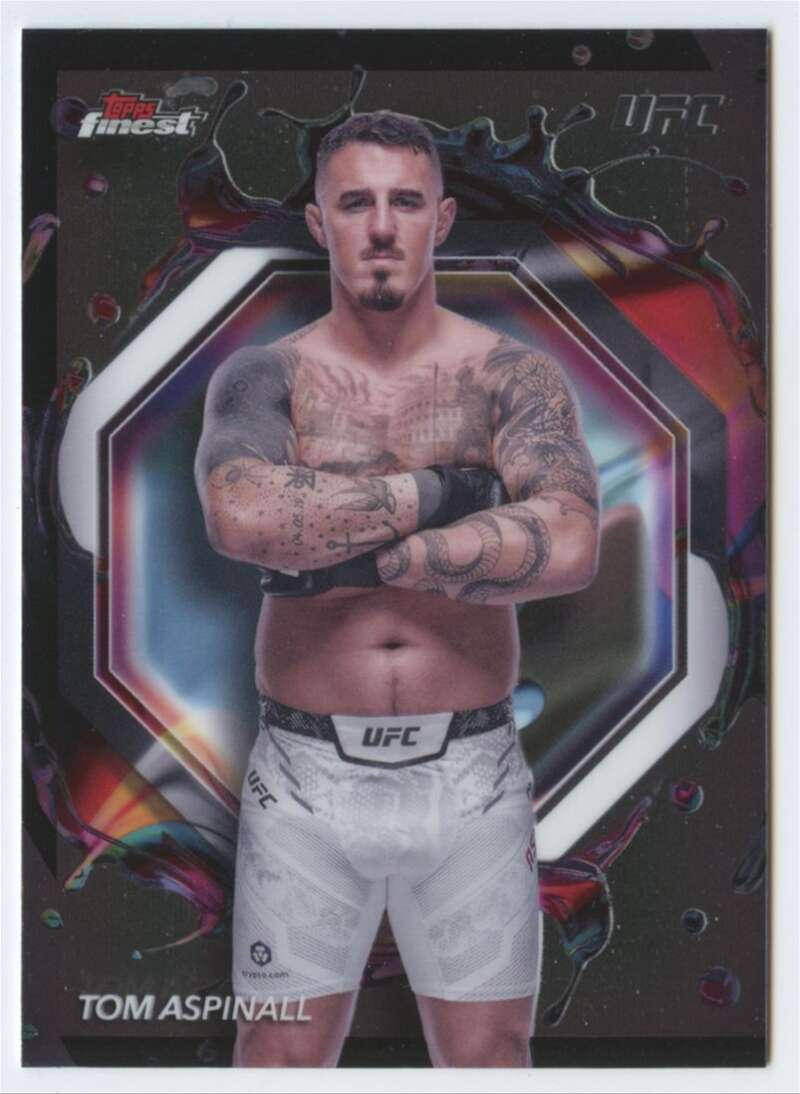 2024 Topps Finest UFC #251 Tom Aspinall NM-MT Heavyweight Men MMA Card Image 1