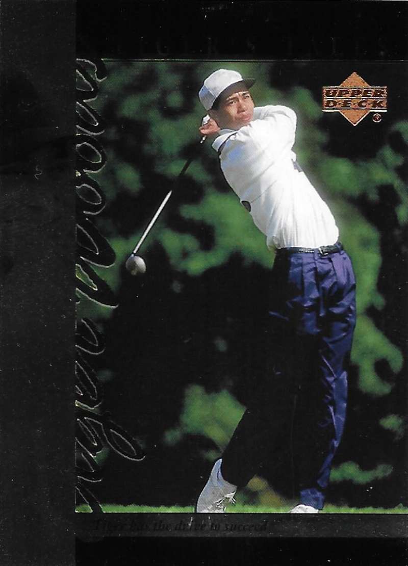 2001 Upper Deck Tiger's Tales #TT4 Tiger Woods EX Excellent Golf Card  Image 1