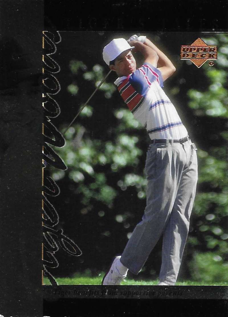 2001 Upper Deck Tiger's Tales #TT5 Tiger Woods EX Excellent Golf Card  Image 1