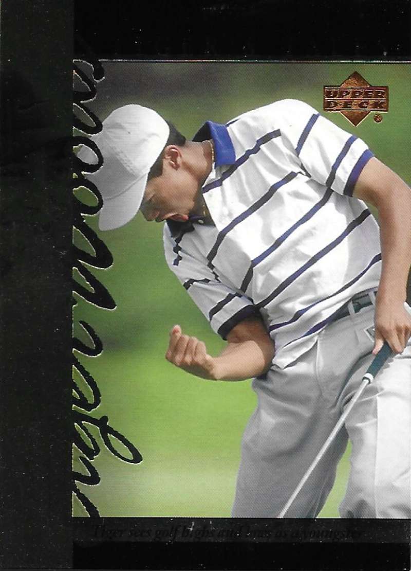 2001 Upper Deck Tiger's Tales #TT6 Tiger Woods EX Excellent Golf Card  Image 1