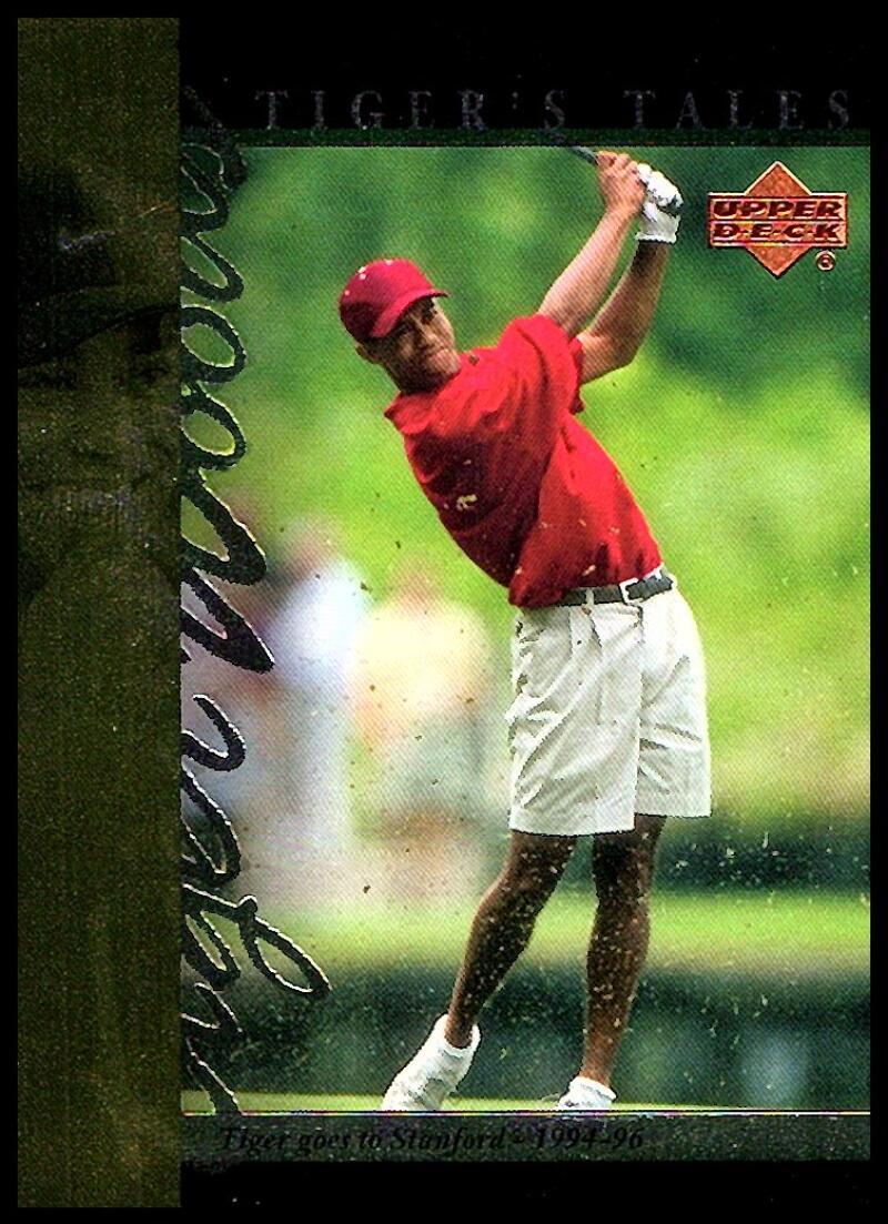 2001 Upper Deck Tiger's Tales #TT7 Tiger Woods EX Excellent Golf Card  Image 1
