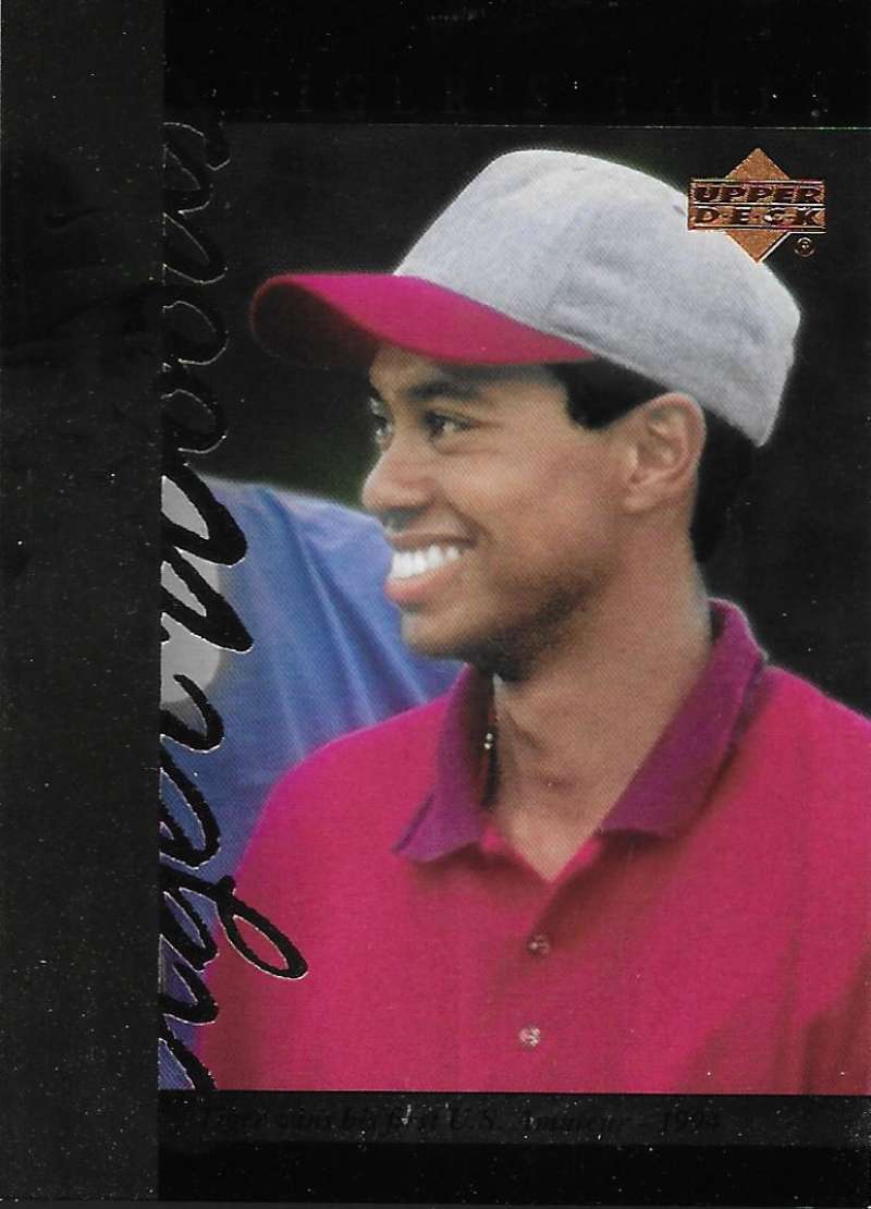 2001 Upper Deck Tiger's Tales #TT9 Tiger Woods EX Excellent Golf Card  Image 1