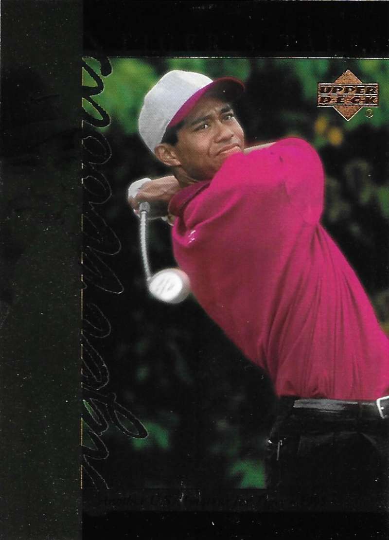 2001 Upper Deck Tiger's Tales #TT10 Tiger Woods EX Excellent Golf Card  Image 1