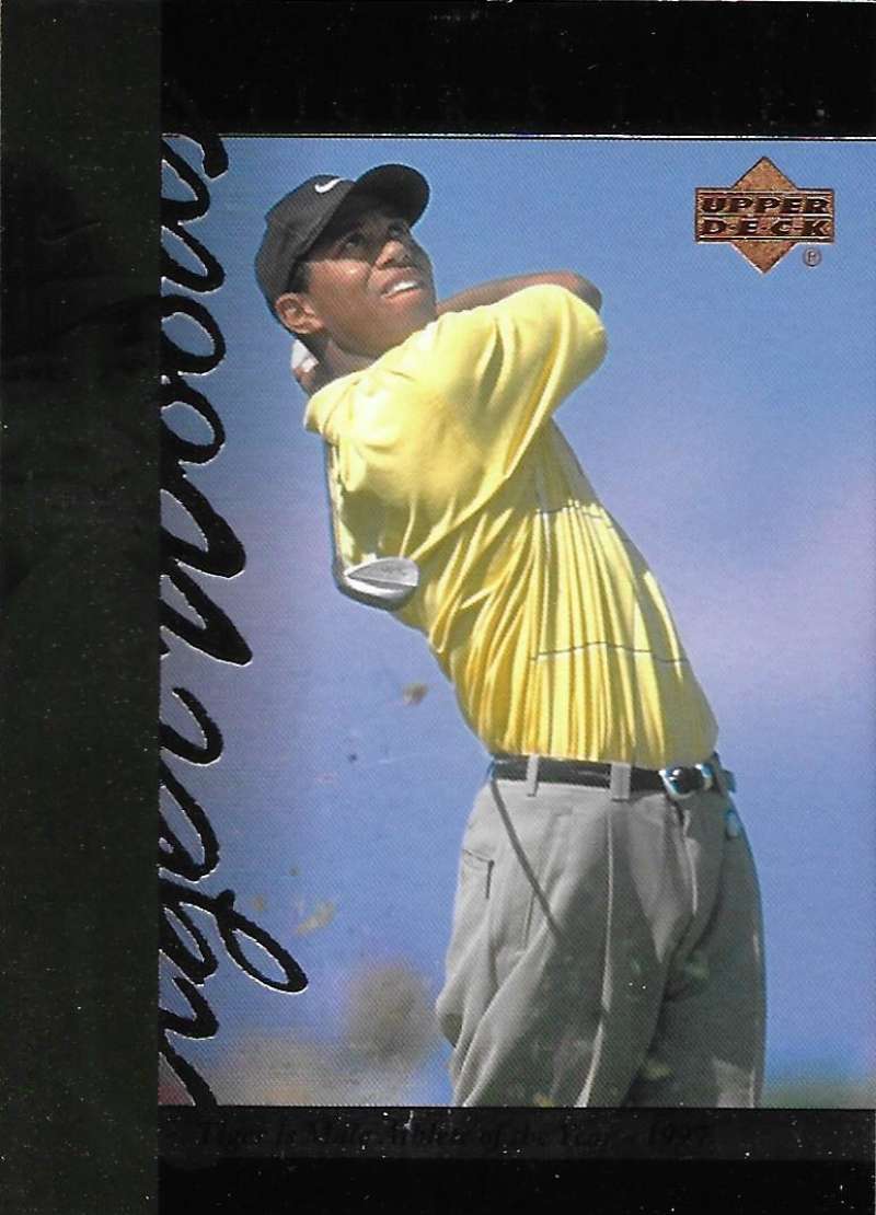 2001 Upper Deck Tiger's Tales #TT16 Tiger Woods EX Excellent Golf Card  Image 1