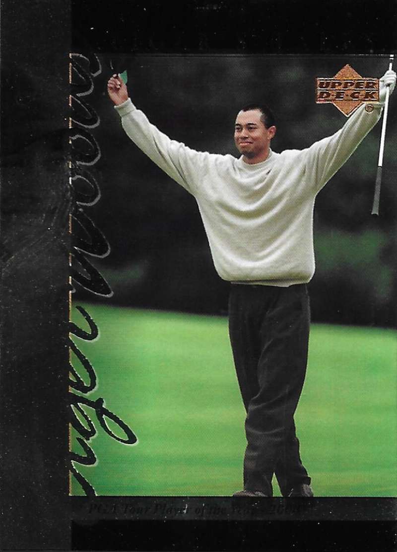 2001 Upper Deck Tiger's Tales #TT19 Tiger Woods EX Excellent Golf Card  Image 1
