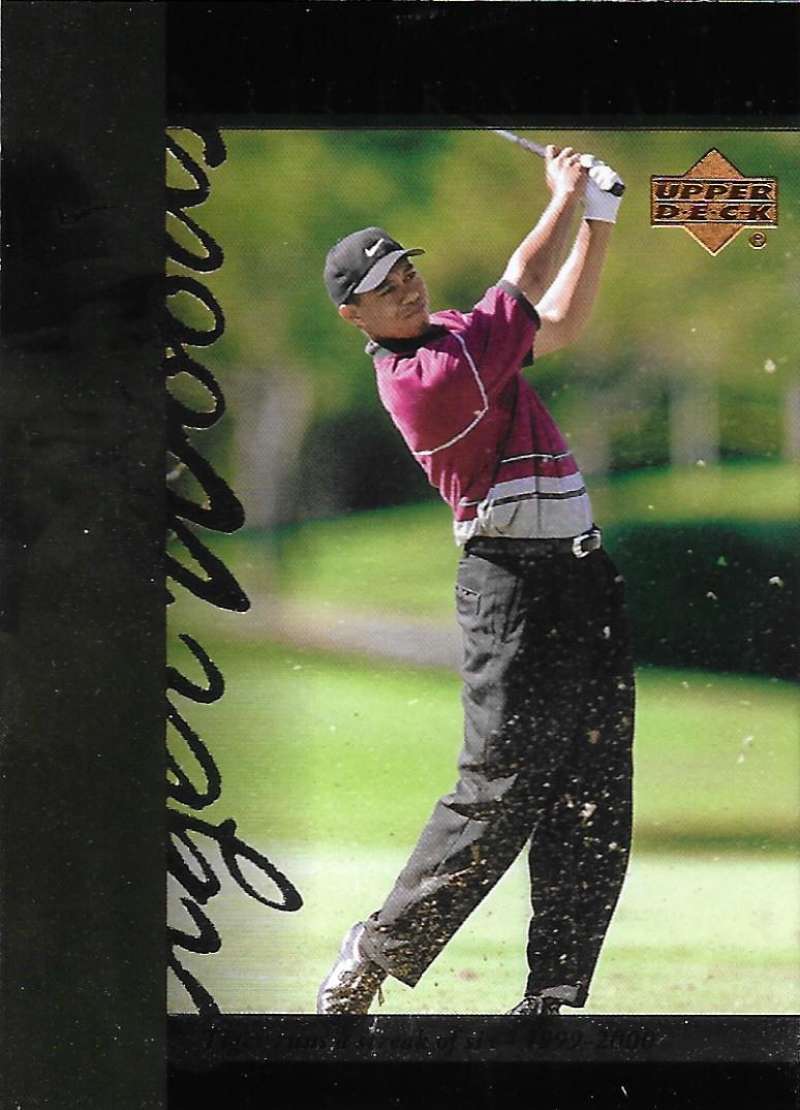 2001 Upper Deck Tiger's Tales #TT20 Tiger Woods EX Excellent Golf Card  Image 1