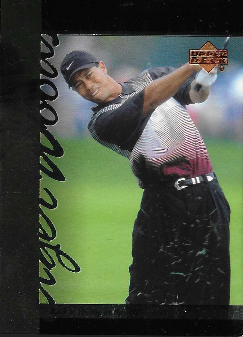 2001 Upper Deck Tiger's Tales #TT23 Tiger Woods EX Excellent Golf Card  Image 1