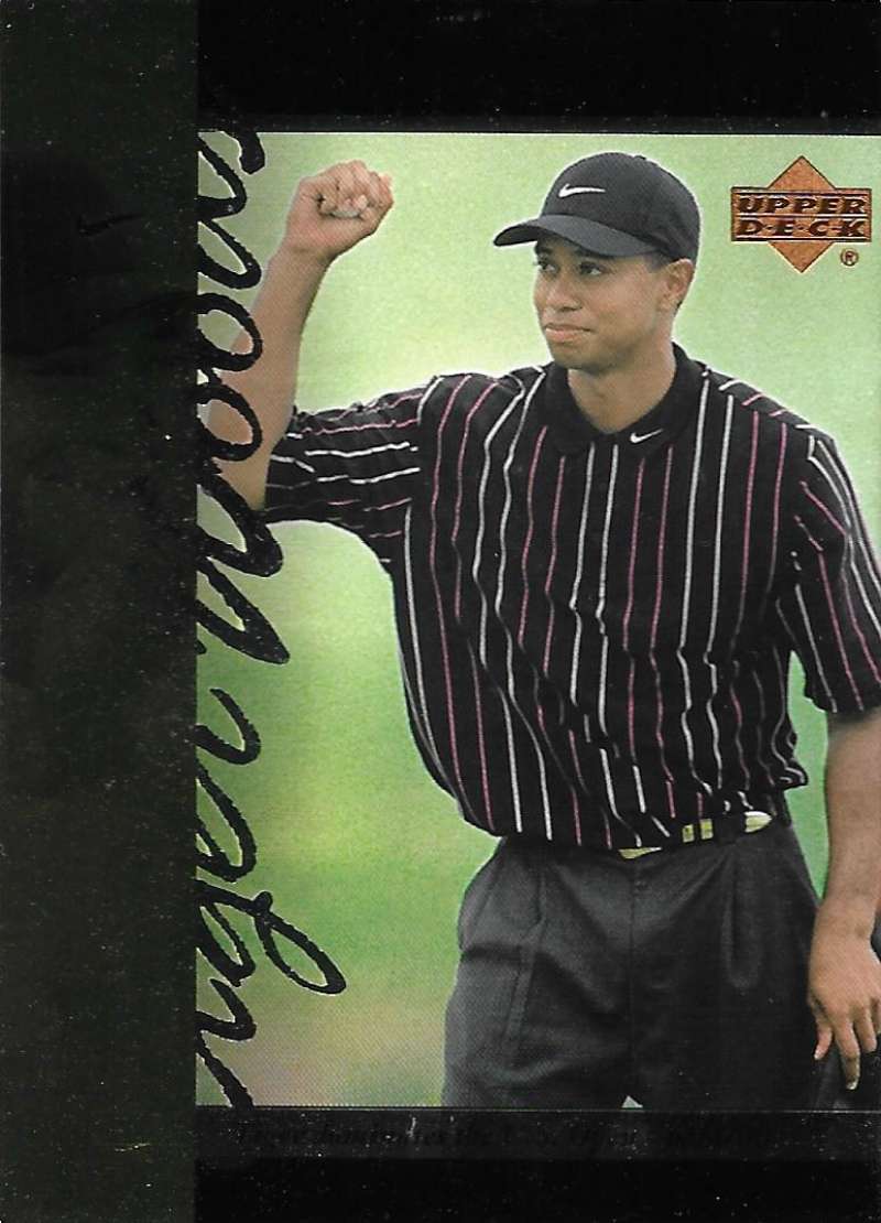 2001 Upper Deck Tiger's Tales #TT25 Tiger Woods EX Excellent Golf Card  Image 1