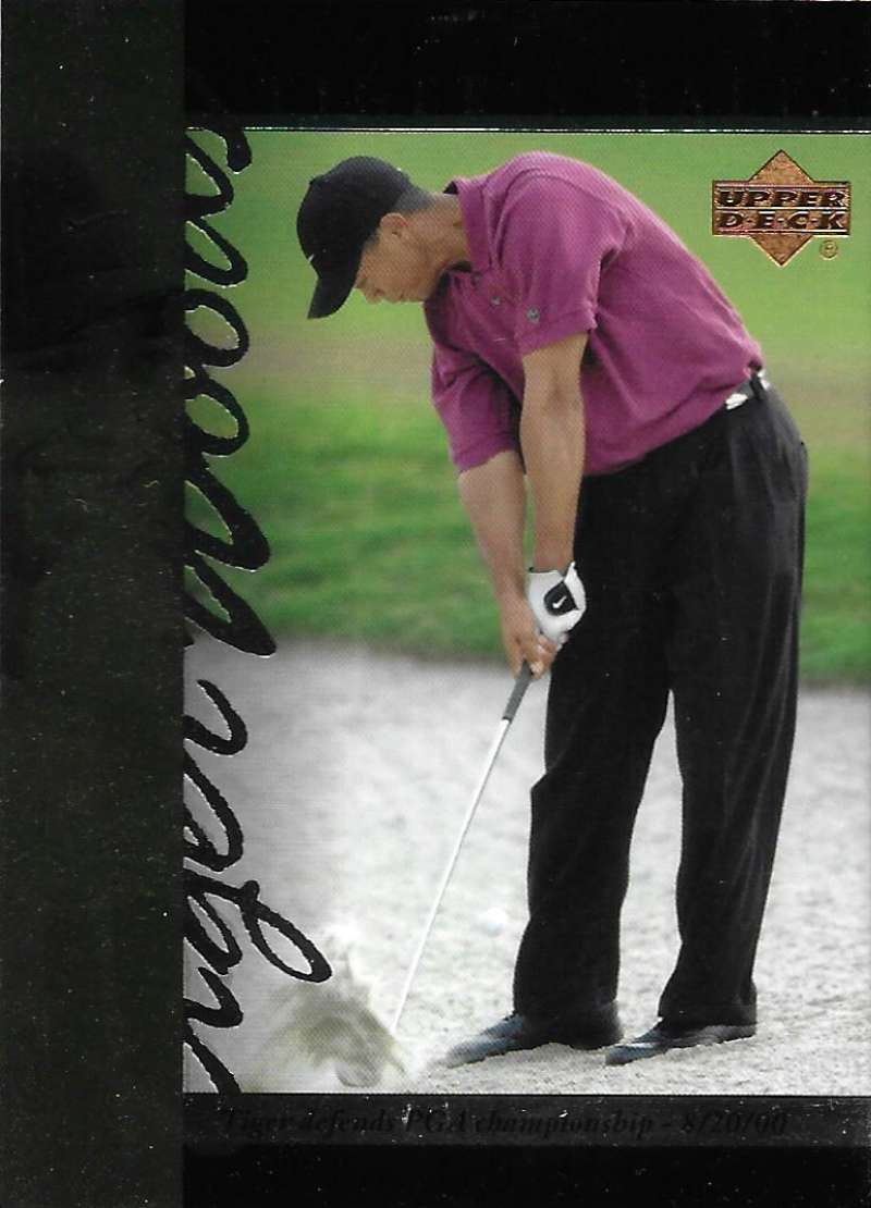2001 Upper Deck Tiger's Tales #TT27 Tiger Woods EX Excellent Golf Card  Image 1