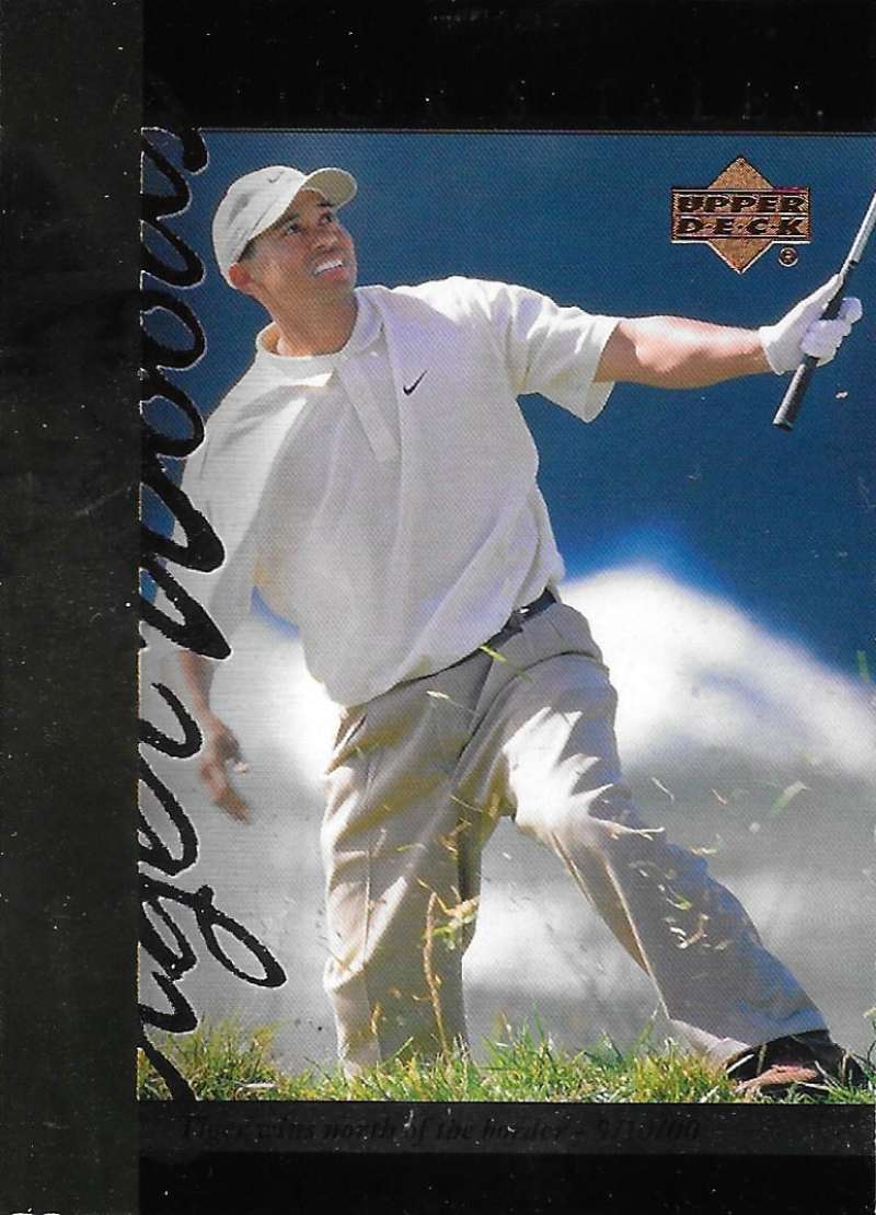 2001 Upper Deck Tiger's Tales #TT29 Tiger Woods EX Excellent Golf Card  Image 1