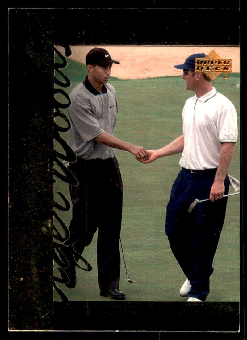 2001 Upper Deck Tiger's Tales #TT30 Tiger Woods EX Excellent Golf Card  Image 1
