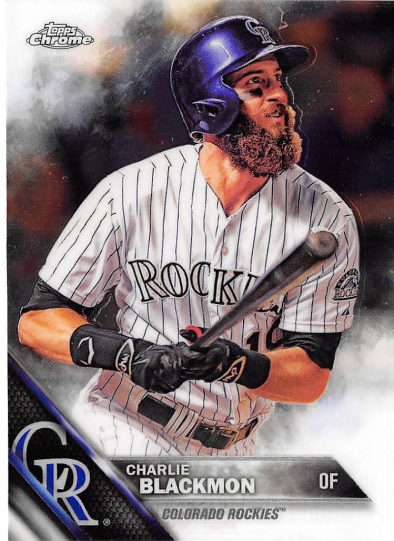 2016 Topps Chrome #15 Charlie Blackmon EX Excellent Colorado Rockies Baseball Card  Image 1