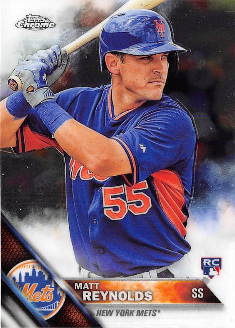 2016 Topps Chrome #68 Matt Reynolds EX Excellent RC Rookie New York Mets Baseball Card  Image 1