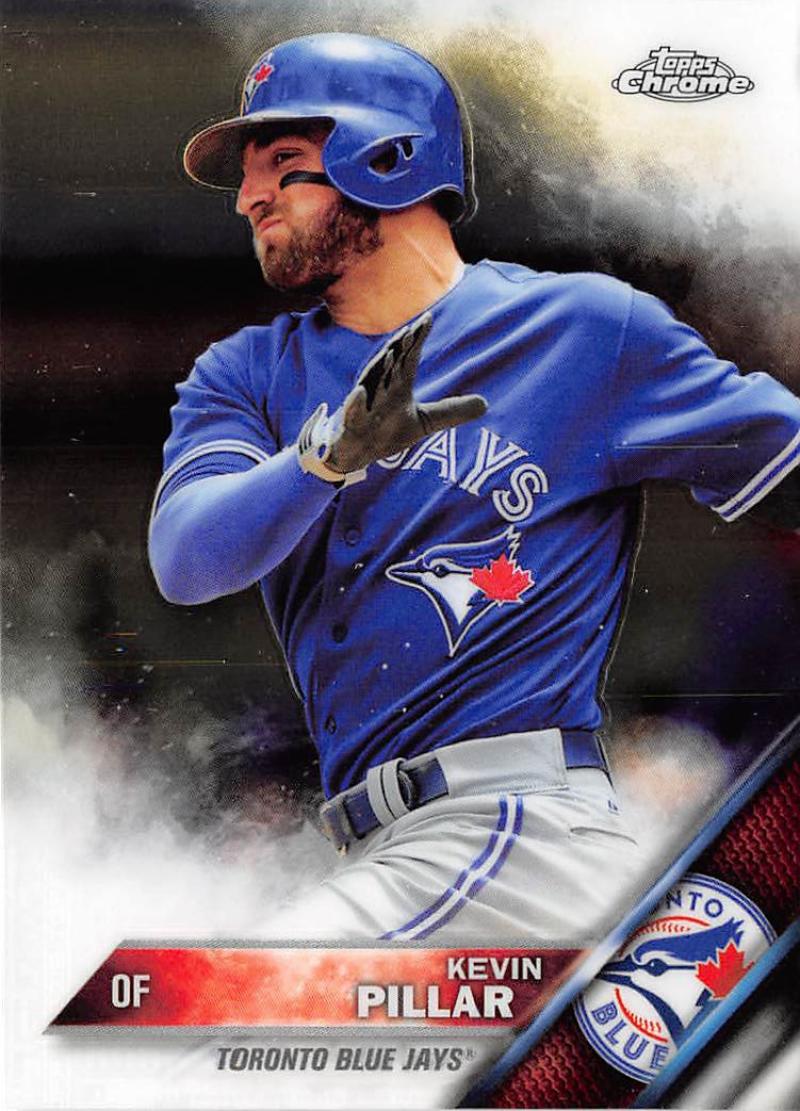 2016 Topps Chrome #102 Kevin Pillar EX Excellent Toronto Blue Jays Baseball Card  Image 1
