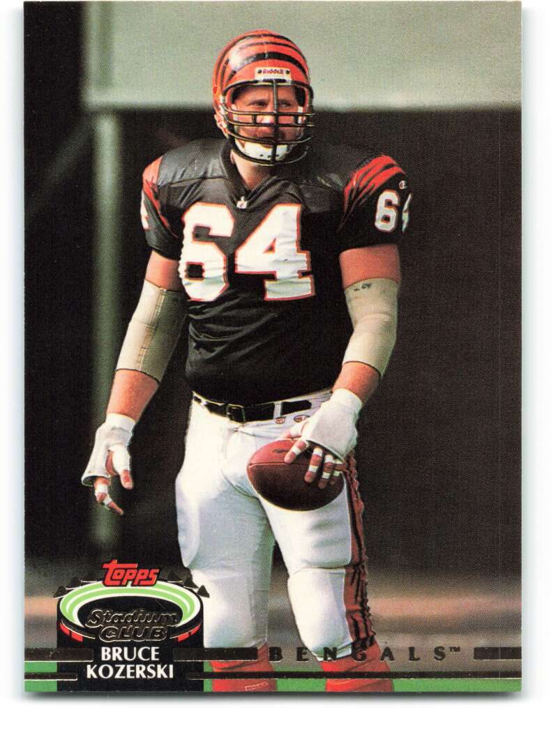 1992 Topps Stadium Club #253 Bruce Kozerski EX Excellent Cincinnati Bengals Football Card  Image 1