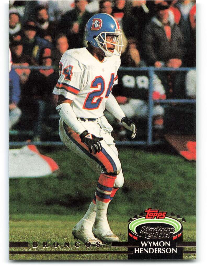 1992 Topps Stadium Club #262 Wymon Henderson EX Excellent Denver Broncos Football Card  Image 1