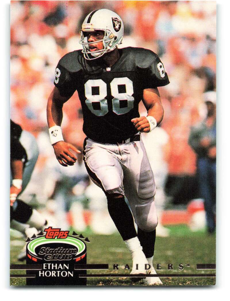 1992 Topps Stadium Club #274 Ethan Horton EX Excellent Los Angeles Raiders Football Card  Image 1