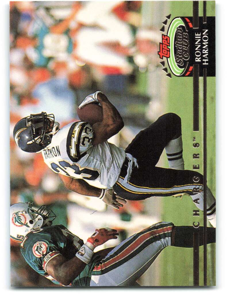 1992 Topps Stadium Club #277 Ronnie Harmon EX Excellent San Diego Chargers Football Card  Image 1
