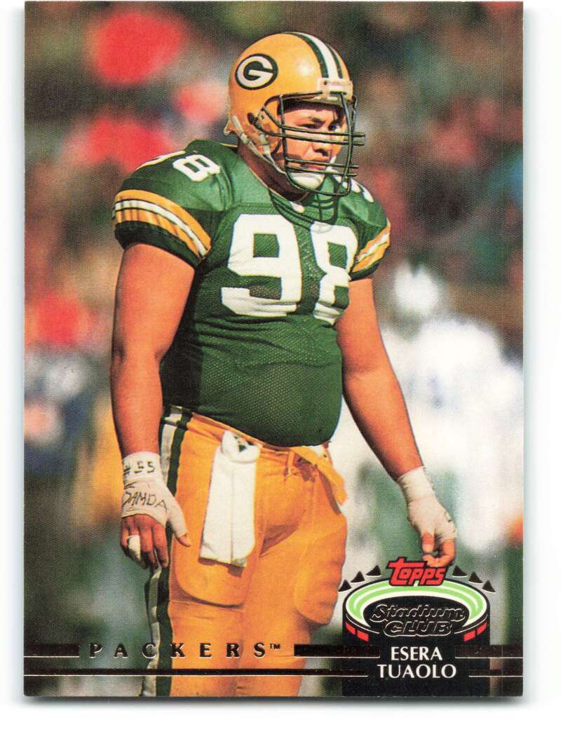 1992 Topps Stadium Club #281 Esera Tuaolo EX Excellent Green Bay Packers Football Card  Image 1