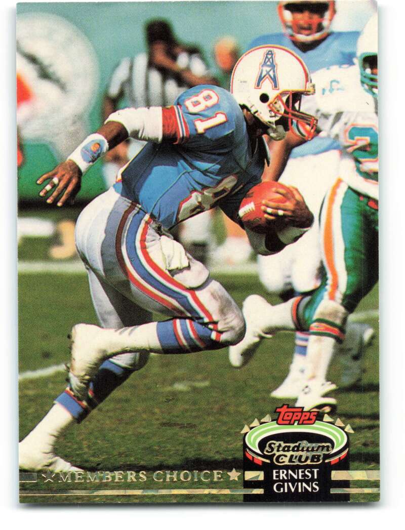 1992 Topps Stadium Club #293 Ernest Givins EX Excellent Houston Oilers Football Card  Image 1