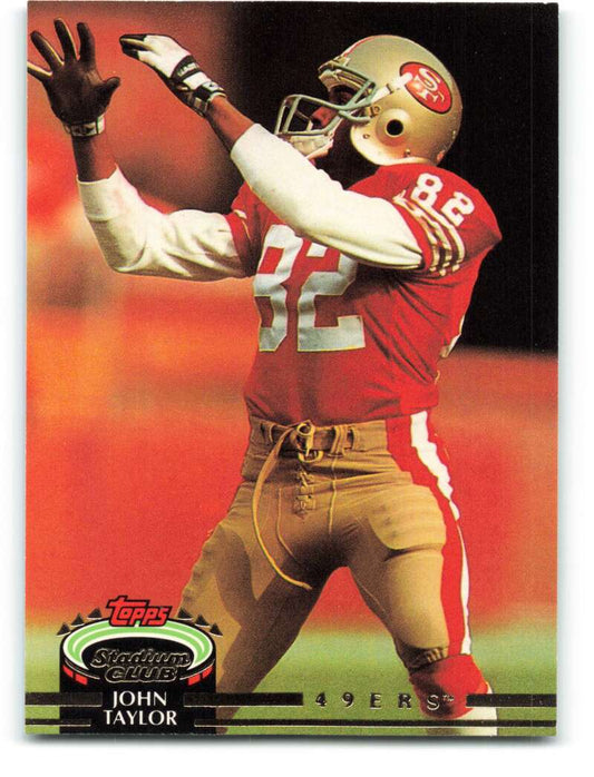 1992 Topps Stadium Club #482 John Taylor EX Excellent San Francisco 49ers Football Card  Image 1