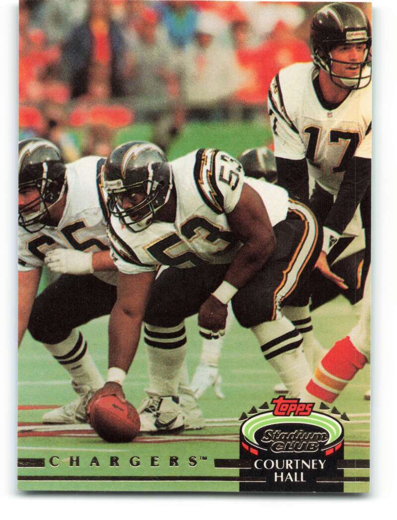 1992 Topps Stadium Club #554 Courtney Hall EX Excellent San Diego Chargers Football Card  Image 1