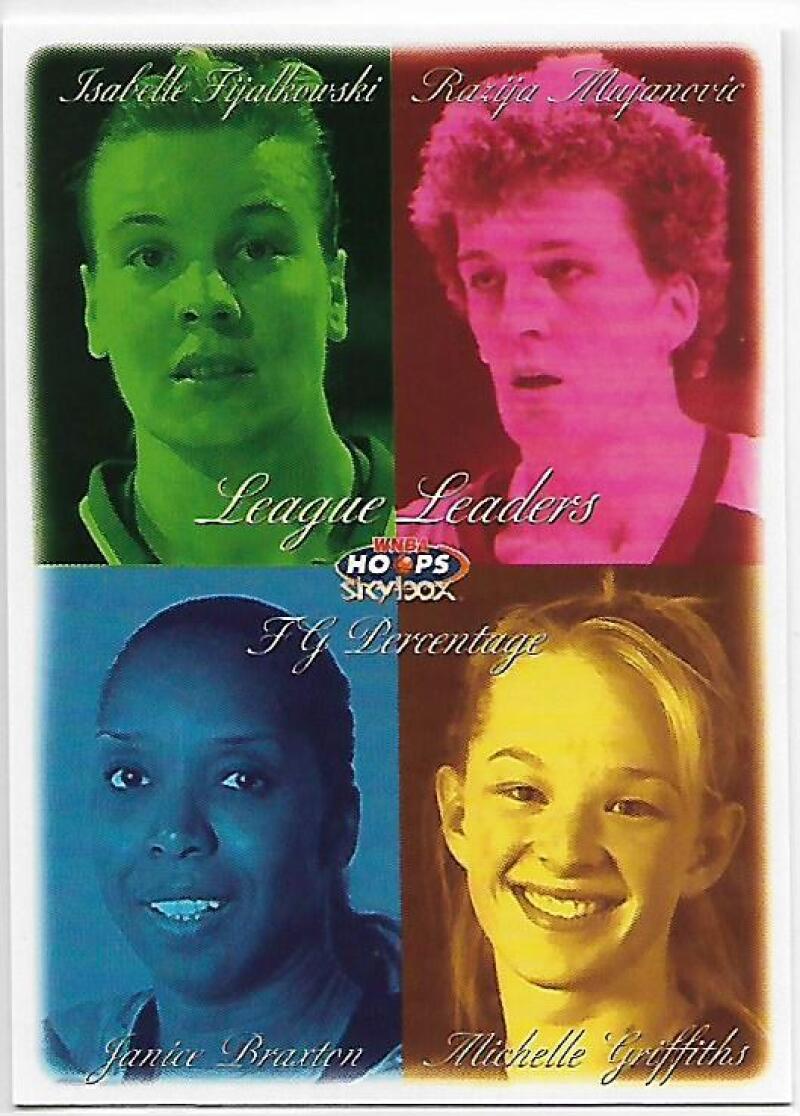 1999-00 Hoops WNBA #9 Isabelle Fijalkowski/Razija Mujanovic/Michelle Griffiths/Janice Braxton NM-MT Cleveland Rockers/Detroit Shock/Phoenix Mercury Ba Image 1