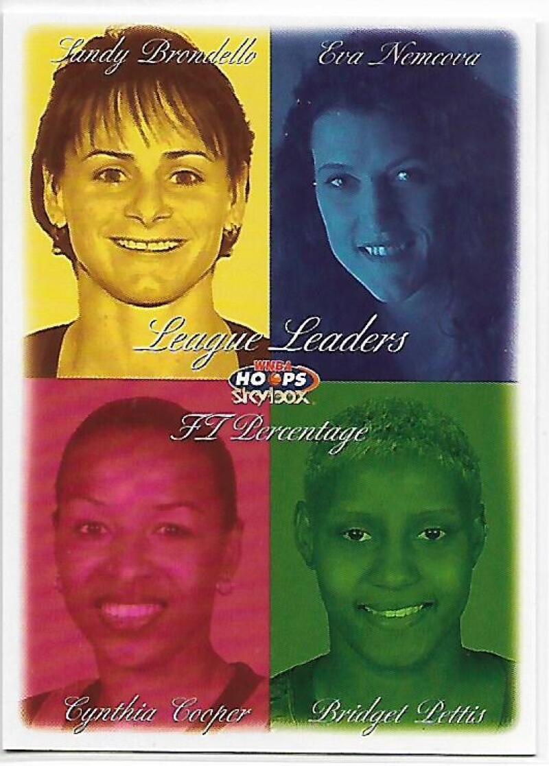 1999-00 Hoops WNBA #11 Sandy Brondello/Eva Nemcova/Bridget Pettis/Cynthia Cooper NM-MT Detroit Shock/Cleveland Rockers/Phoenix Mercury/Houston Comets  Image 1