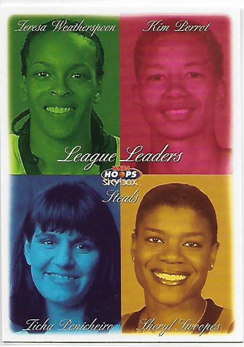 1999-00 Hoops WNBA #13 Teresa Weatherspoon/Kim Perrot/Sheryl Swoopes/Ticha Penicheiro NM-MT New York Liberty/Houston Comets/Sacramento Monarchs Basket Image 1