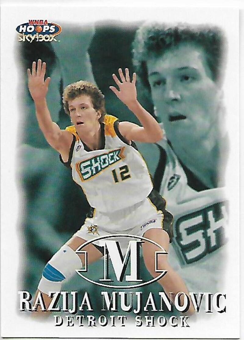 1999-00 Hoops WNBA #27 Razija Mujanovic NM-MT RC Rookie Detroit Shock Basketball Card  Image 1