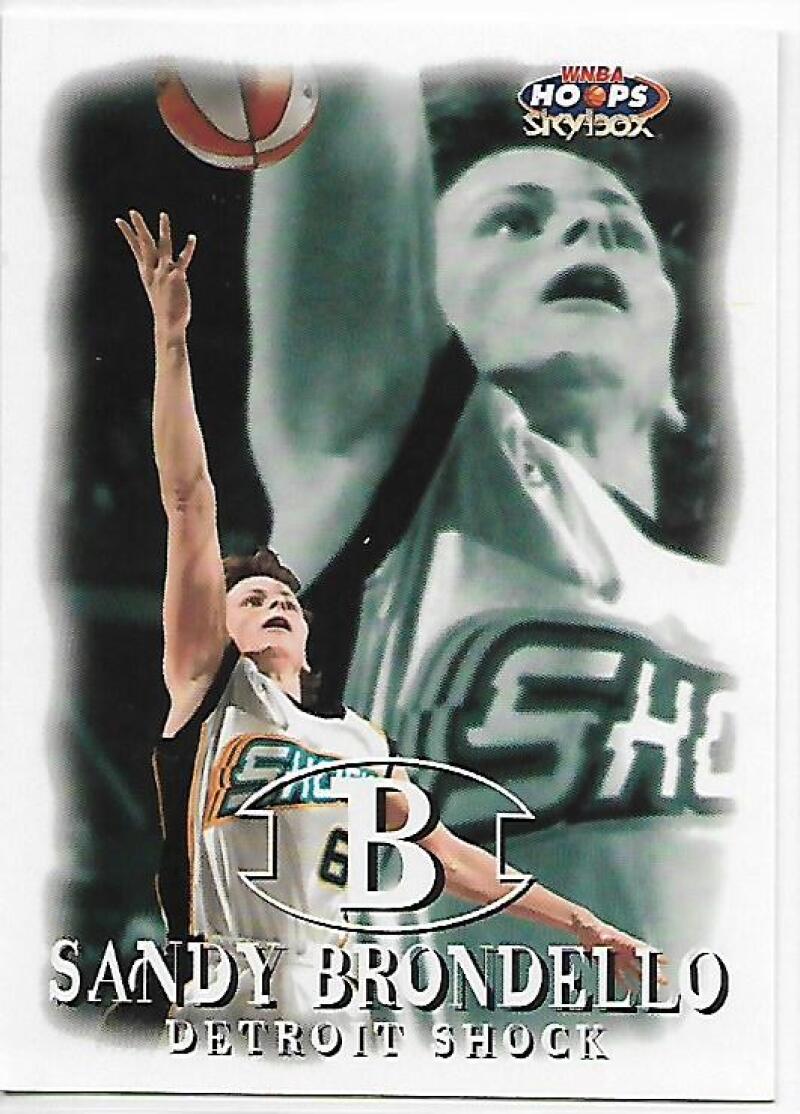 1999-00 Hoops WNBA #41 Sandy Brondello NM-MT RC Rookie Detroit Shock Basketball Card  Image 1
