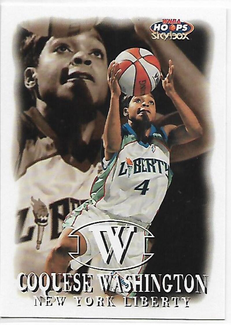 1999-00 Hoops WNBA #55 Coquese Washington NM-MT RC Rookie New York Liberty Basketball Card  Image 1