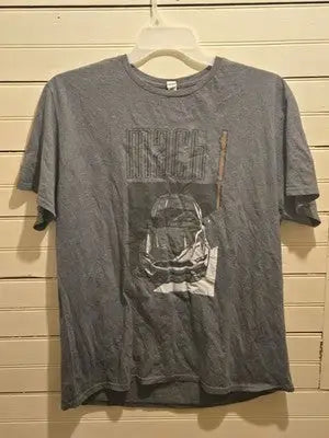 Fruit of the Loom T-Shirt Mens XL Ford Mach 1 Mustang Graphic Tee Vintage Gray - Apparel