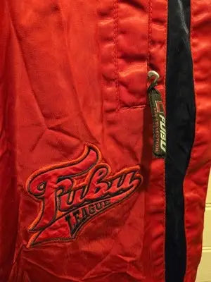 FUBU Track Pants Mens XXL Red Side Stripe 05 Fubu League Zip Pocket Joggers - Apparel
