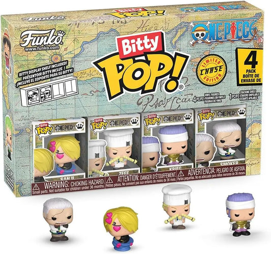 Funko Bitty POP! One Piece Sanji Zeff Kreig and a random chase pop 4 Pack - Funko Pop