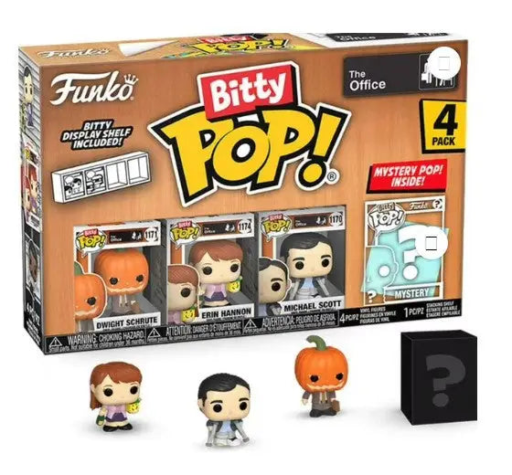 Funko Bitty Pop 4-pack featuring Dwight Schrute, Erin Hannon, and mystery figure from The Office