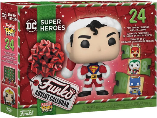 Funko Pop DC Super Heroes Advent Calendar with Superman figurine on the front