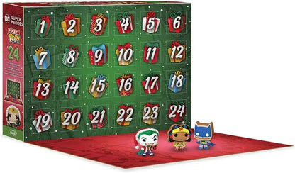Funko Pop Advent Calendar with superhero figurines in numbered pockets for festive fun