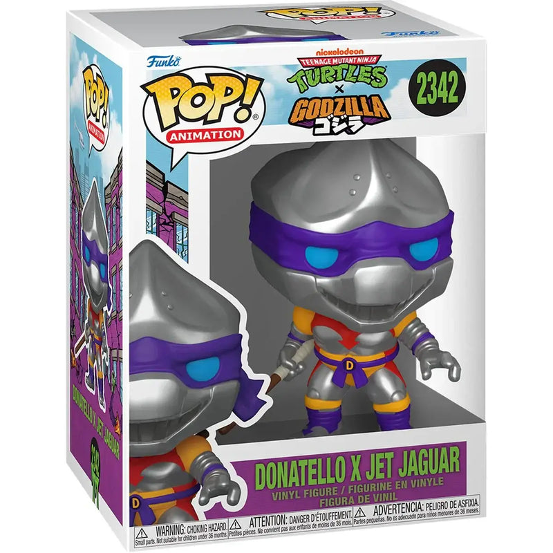 Funko Pop Animation 2342 TMNT x Godzilla Donatello x Jet Jaguar - Funko Pop