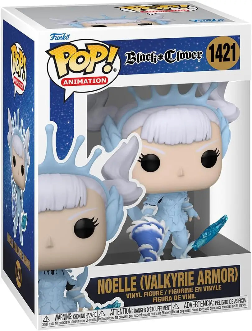 Funko Pop! Noelle in Valkyrie Armor from Black Clover, perfect for collectors and trading cards