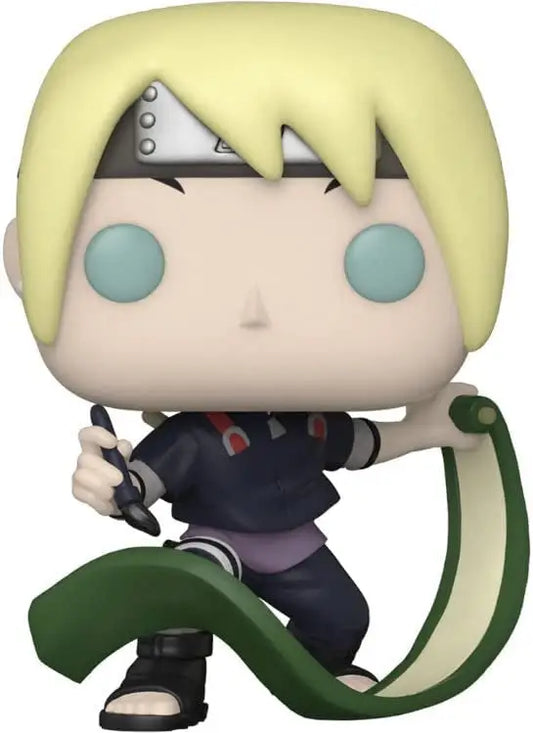 Cartoon blonde character figurine with snake weapon from Funko POP! Animation Boruto Inojin 1038