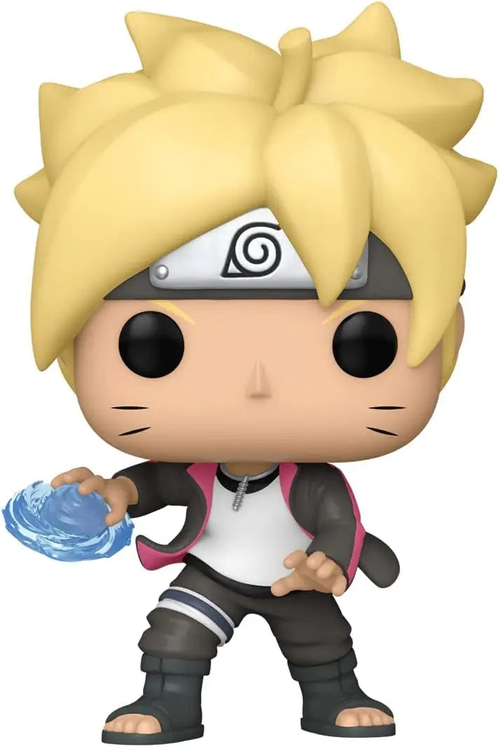 Cartoon-style Boruto Naruto figurine with Rasengan from Funko POP! Animation series