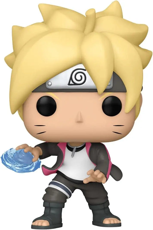 Cartoon-style Boruto Naruto figurine with Rasengan from Funko POP! Animation series