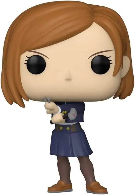 Funko Pop figurine of Nobara Kugisaki from Jujutsu Kaisen in a blue dress