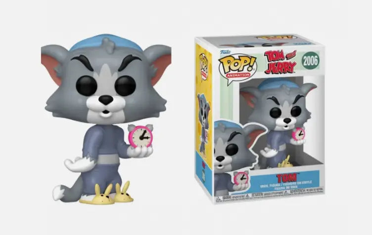 Funko POP! Tom from Tom and Jerry in pajamas holding an alarm clock with display box