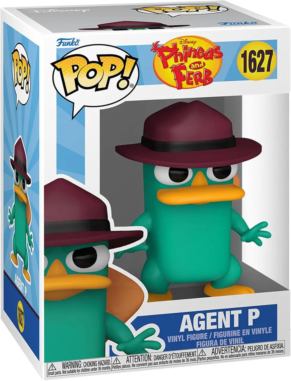 Funko Pop! Disney Phineas and Ferb Agent P vinyl figure in its box for collectors