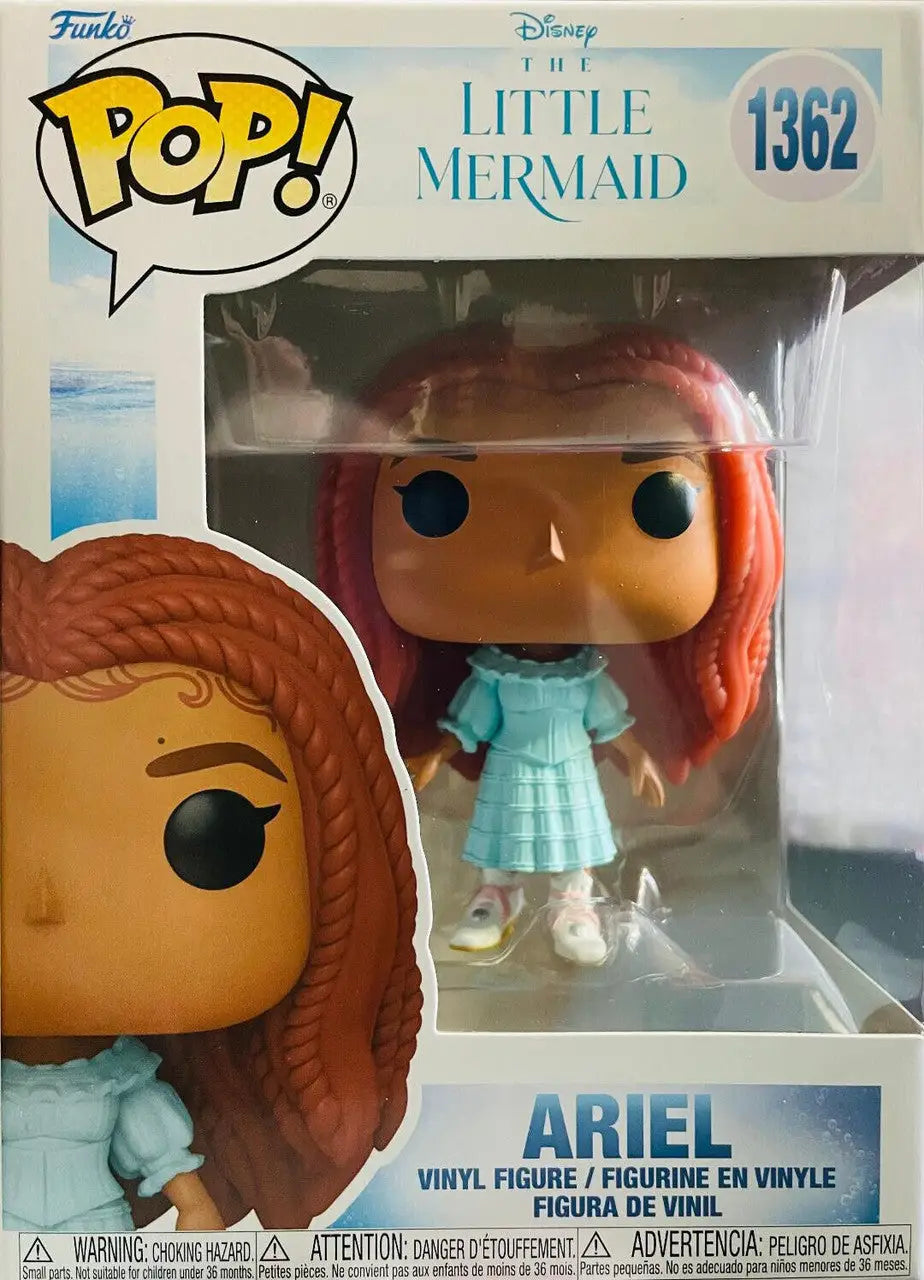 Funko Pop Disney figure of Ariel Live Action in a blue dress from The Little Mermaid