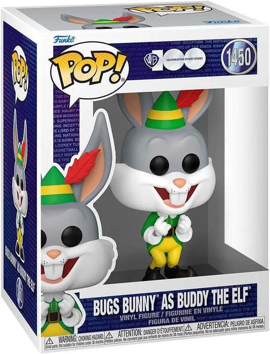Funko Pop figurine of Bugs Bunny as Buddy The Elf from WB 100 collection